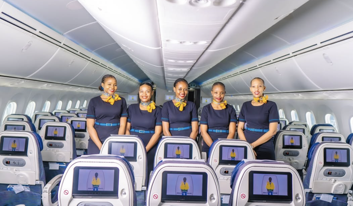 Air Tanzania cabin crew on board
